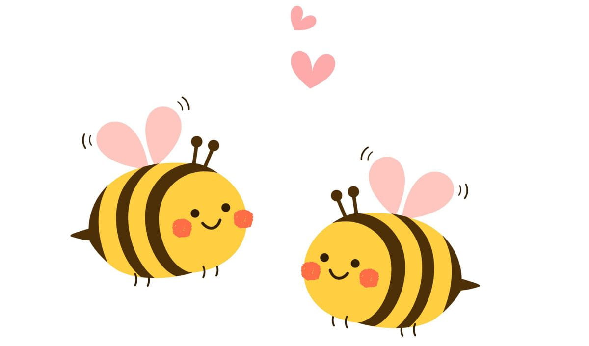Valentine’s,Day,Background,With,Cute,Bee,Cartoon,And,Heart,Sign Valentine’s,Day,Background,With,Cute,Bee,Cartoon,And,Heart,Sign