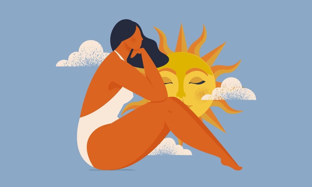 A,Woman,In,A,Swimsuit,Embraces,The,Sun.,Woman’s,Beauty, A,Woman,In,A,Swimsuit,Embraces,The,Sun.,Woman’s,Beauty,