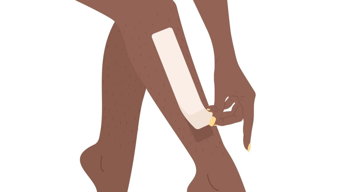 Hair Removal. Wax Strips Epilation. Perfect Smooth African Female Legs. Hair Removal. Wax Strips Epilation. Perfect Smooth African Female Legs.