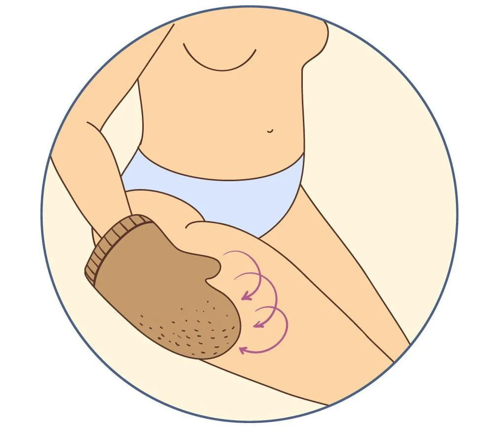 bikinilijn scheren voorbereiding — scrub aanbrengen voor het scheren bikinilijn scheren voorbereiding — scrub aanbrengen voor het scheren