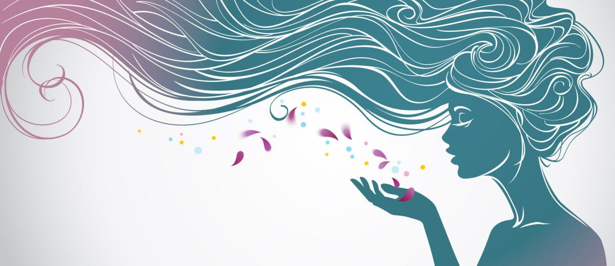 Vector,Illustration,With,Beautiful,Long,Hair,Girl,Blows,Away,Flower Vector,Illustration,With,Beautiful,Long,Hair,Girl,Blows,Away,Flower